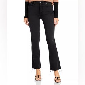 PAIGE Denim High Rise Crop Flare in Black NWT